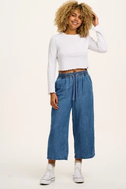 Lucy & Yak Chuck - Cotton & Hemp Trousers in Mid Wash Blue Online