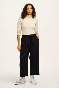 Lucy & Yak Chuck - Wide Leg Cotton Trousers in Black New