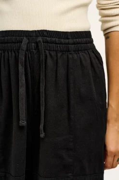 Lucy & Yak Chuck - Wide Leg Cotton Trousers in Black New