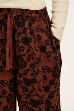 Lucy & Yak Chuck - Wide Leg Cotton Trousers in Layne Print New