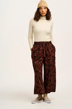Lucy & Yak Chuck - Wide Leg Cotton Trousers in Layne Print New