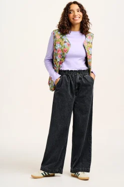 Lucy & Yak Cody - Paper Bag Jeans in Grey Wash Denim New