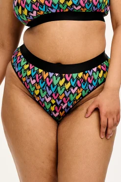 Lucy & Yak Cora - Cotton & Bamboo Bikini Pant in Summer Lovin' Print Online