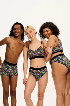 Lucy & Yak Cora - Cotton & Bamboo Bikini Pant in Summer Lovin' Print Online
