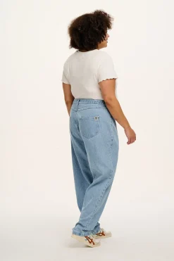 Lucy & Yak Dana - Mom Denim Jeans in Light Wash Blue New