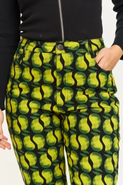 Lucy & Yak Dana - Mom Twill Jeans in Pear Drop Print Outlet
