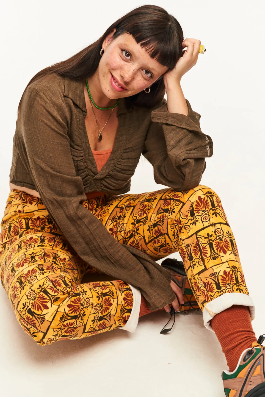 Lucy & Yak Dana - Mom Twill Jeans in Estelle Print Online