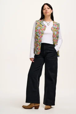 Lucy & Yak Delores - Wide Leg Denim Jeans Washed Black Fashion