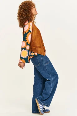 Lucy & Yak Delores - Wide Leg Denim Jeans in Mid Wash Blue Sale
