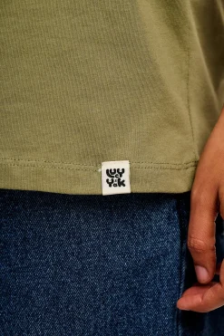 Lucy & Yak Denver - Cotton Tee in Khaki Discount