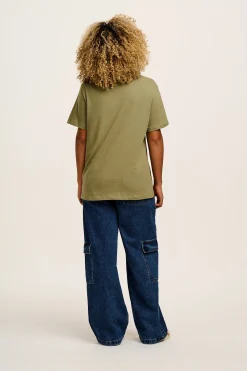 Lucy & Yak Denver - Cotton Tee in Khaki Discount