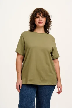 Lucy & Yak Denver - Cotton Tee in Khaki Discount