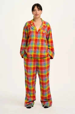Lucy & Yak Dreamer - Soft Brushed Cotton Pyjama Set in Ncuti Tartan Print New