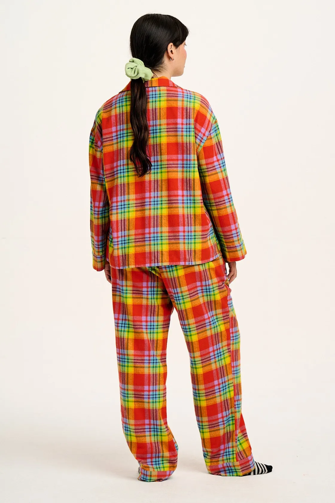 Lucy & Yak Dreamer - Soft Brushed Cotton Pyjama Set in Ncuti Tartan Print New