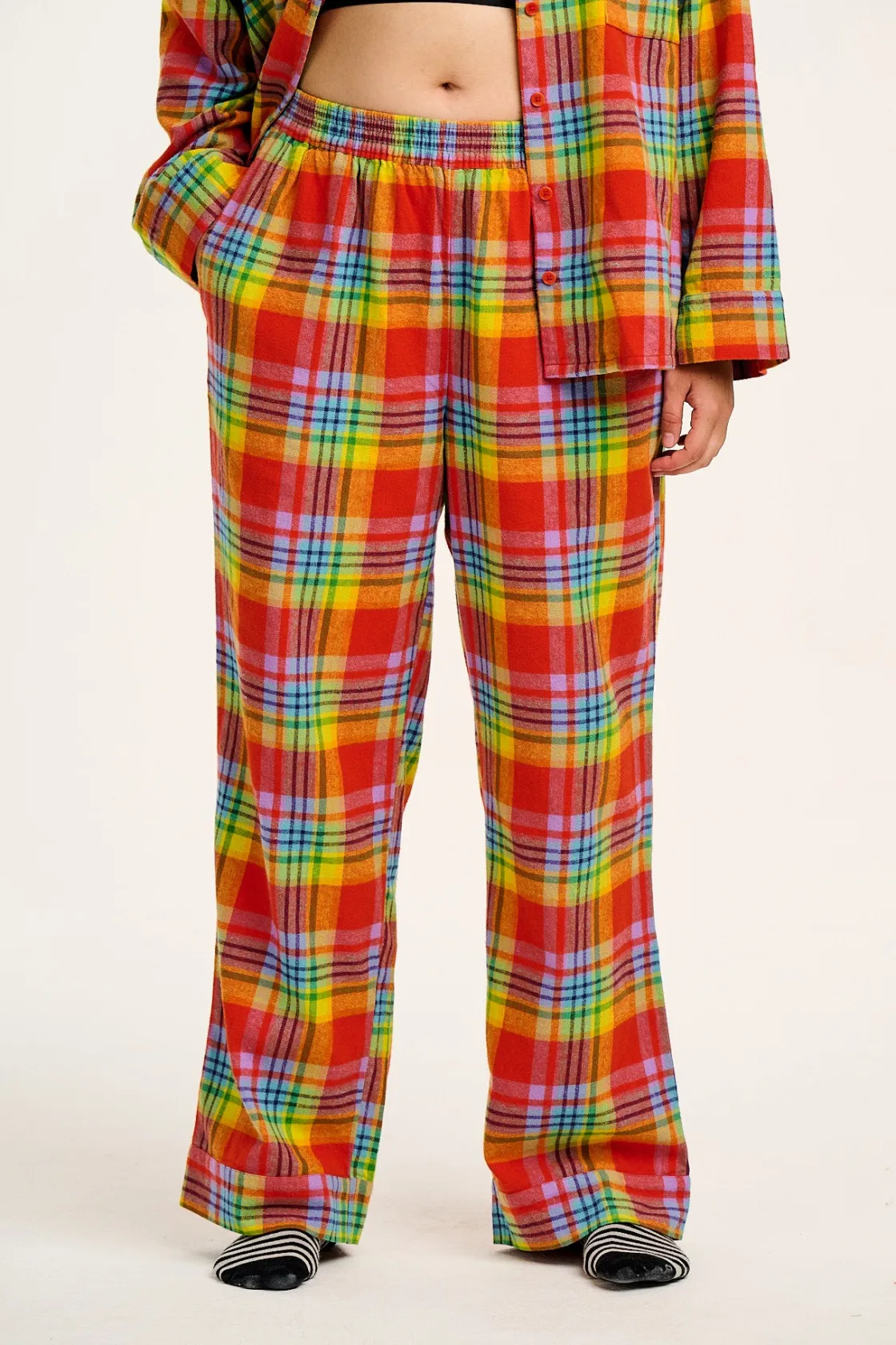 Lucy & Yak Dreamer - Soft Brushed Cotton Pyjama Set in Ncuti Tartan Print New