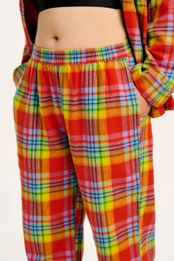 Lucy & Yak Dreamer - Soft Brushed Cotton Pyjama Set in Ncuti Tartan Print New
