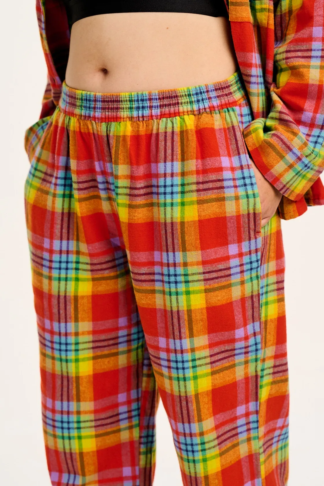 Lucy & Yak Dreamer - Soft Brushed Cotton Pyjama Set in Ncuti Tartan Print New