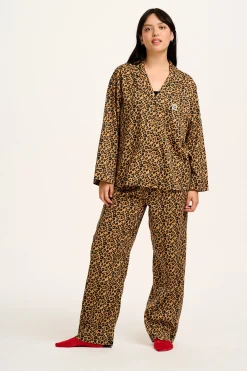Lucy & Yak Dreamer - Soft Cotton Pyjama Set in Leopard Print Fashion