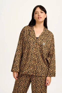 Lucy & Yak Dreamer - Soft Cotton Pyjama Set in Leopard Print Fashion
