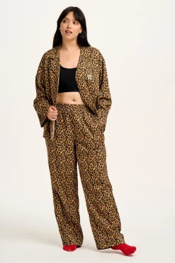 Lucy & Yak Dreamer - Soft Cotton Pyjama Set in Leopard Print Fashion