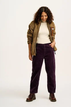 Lucy & Yak Drew - Straight Leg Corduroy Trousers in Plum Perfect Outlet