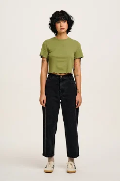 Lucy & Yak Drew - Straight Leg Denim Jeans in Washed Black Best