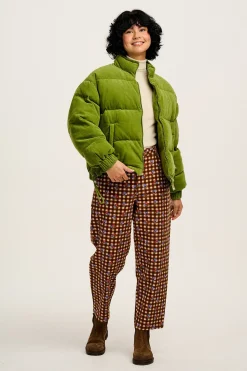 Lucy & Yak Drew - Straight Leg Twill Trousers in Meryl Check Print Clearance