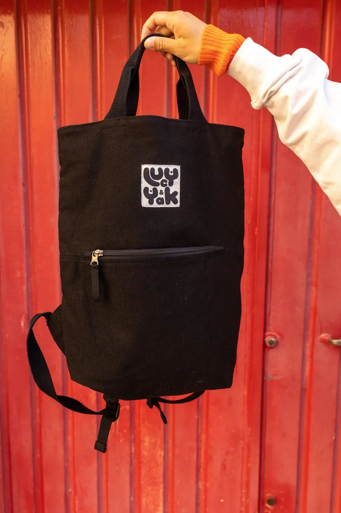 Lucy & Yak Dylan - Canvas Backpack in Black New