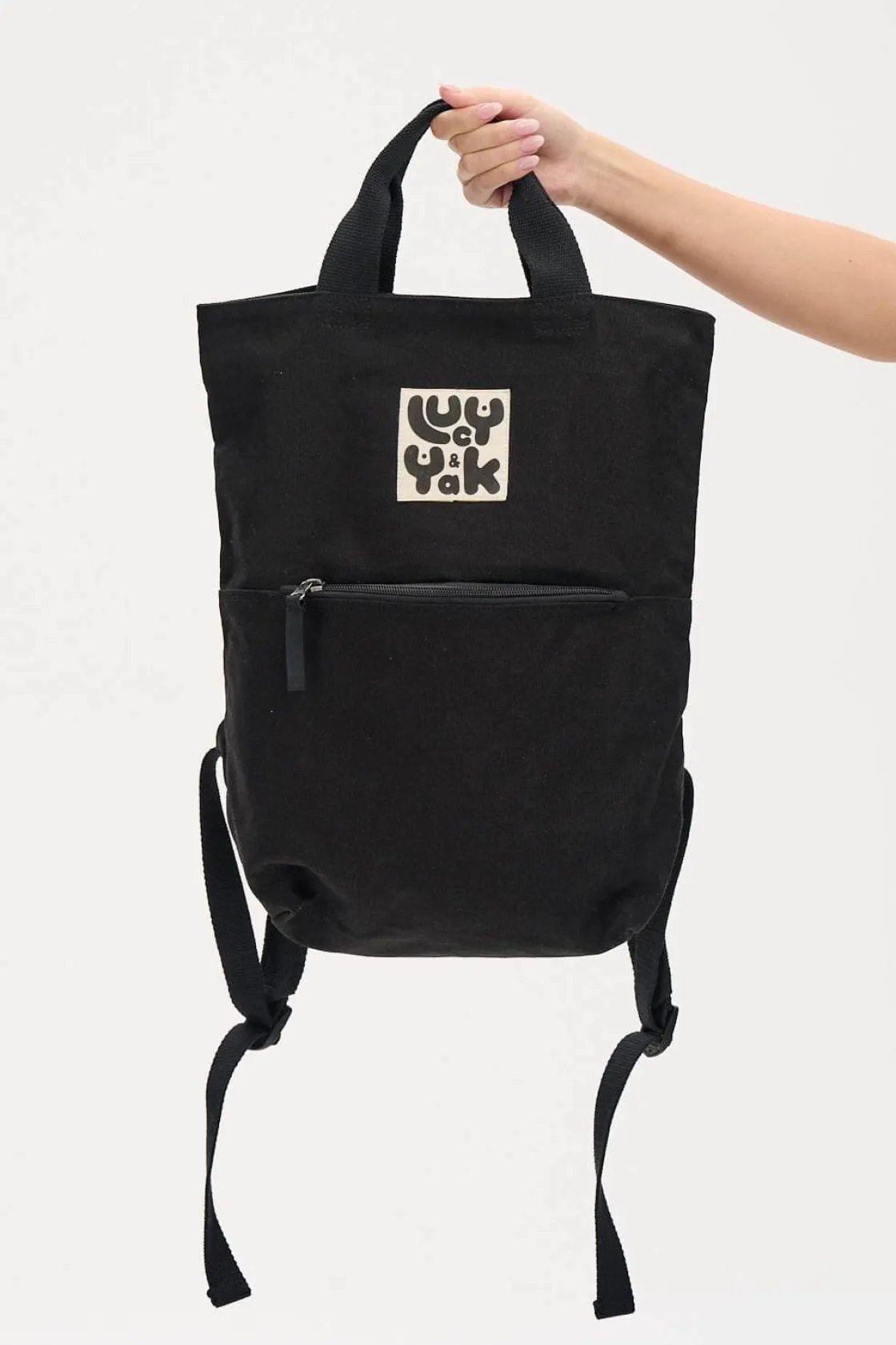 Lucy & Yak Dylan - Canvas Backpack in Black New