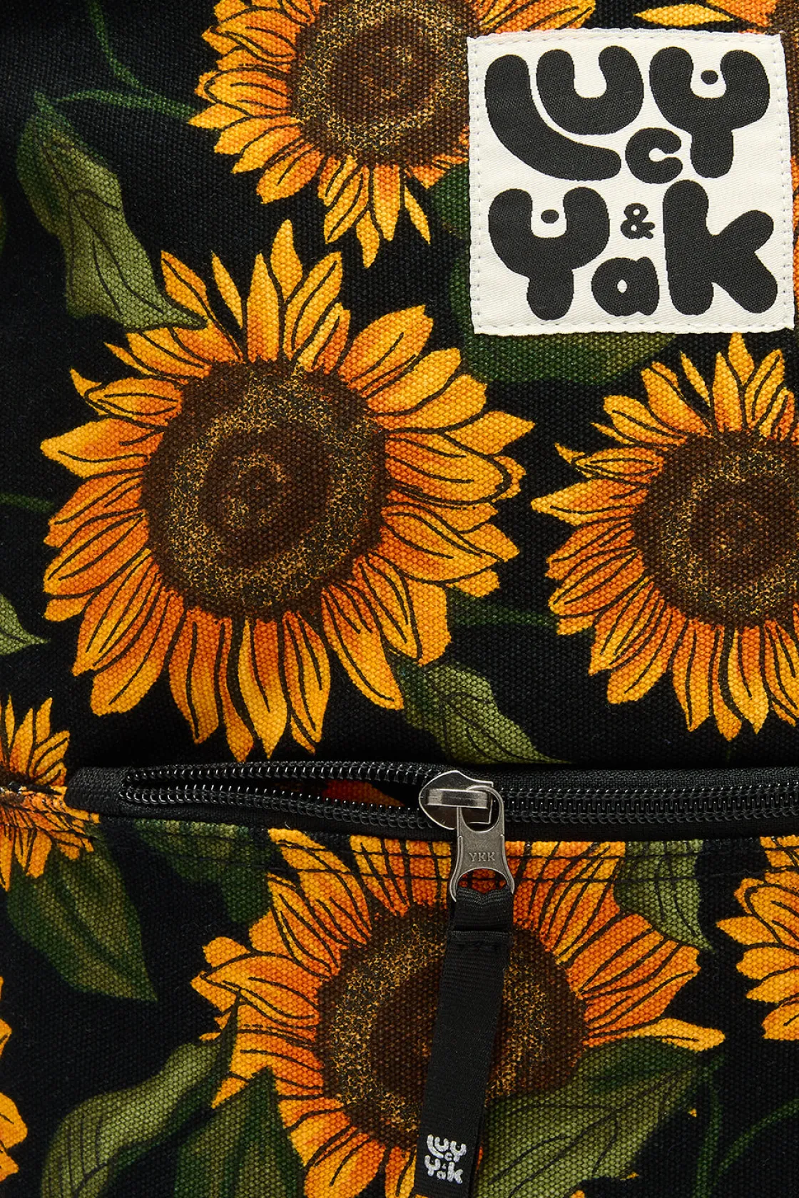 Lucy & Yak Dylan - Canvas Backpack in Sunflower Print Best