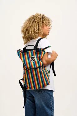 Lucy & Yak Dylan - Cotton Backpack in Rainbow Print Sale
