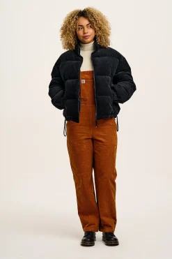 Lucy & Yak Easton - Corduroy Dungarees in Caramel Brown Online