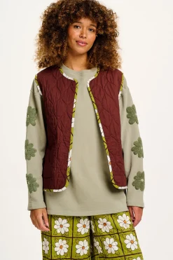 Lucy & Yak Emery - Reversible Quilted Gilet in Romneya Floral Print Sale