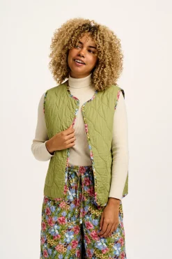Lucy & Yak Emery - Reversible Quilted Gilet in Elsinore Floral Print Clearance