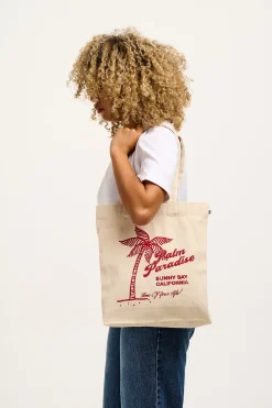 Lucy & Yak Felix - Cotton Tote Bag with Palm Paradise Print Hot