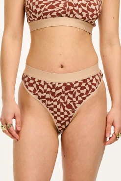Lucy & Yak Fleur - Cotton & Bamboo Thong in Amara Grid Print Sale