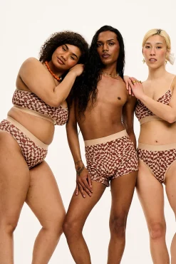 Lucy & Yak Fleur - Cotton & Bamboo Thong in Amara Grid Print Sale