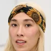 Lucy & Yak Hallie - Twist Top Cotton Headband in Sunflower Print Sale