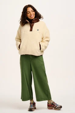 Lucy & Yak Halston - Wide leg Cotton & Hemp Trousers in Highland Green Hot