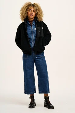Lucy & Yak Harper - Borg Fleece Jacket in Black Outlet