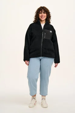 Lucy & Yak Harper - Borg Fleece Jacket in Black Outlet