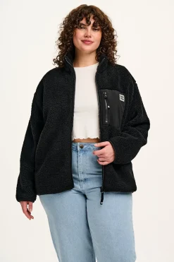 Lucy & Yak Harper - Borg Fleece Jacket in Black Outlet