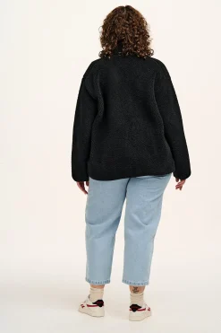 Lucy & Yak Harper - Borg Fleece Jacket in Black Outlet