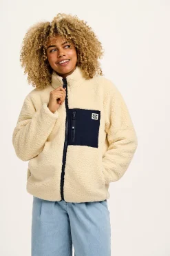 Lucy & Yak Harper - Borg Fleece Jacket in Cream Best