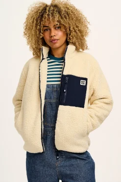 Lucy & Yak Harper - Borg Fleece Jacket in Cream Best
