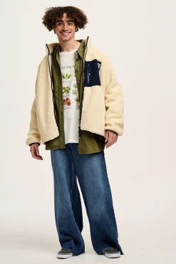 Lucy & Yak Harper - Borg Fleece Jacket in Cream Best
