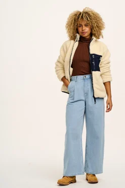 Lucy & Yak Harper - Borg Fleece Jacket in Cream Best
