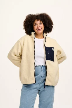 Lucy & Yak Harper - Borg Fleece Jacket in Cream Best