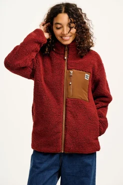 Lucy & Yak Harper - Borg Fleece Jacket in Jasper Red Fashion