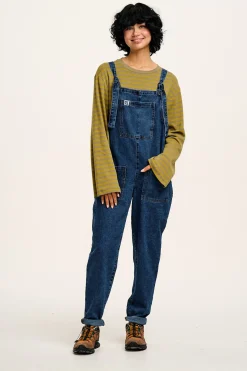 Lucy & Yak Hermione - Fluted Cotton Top in Green Stripe New